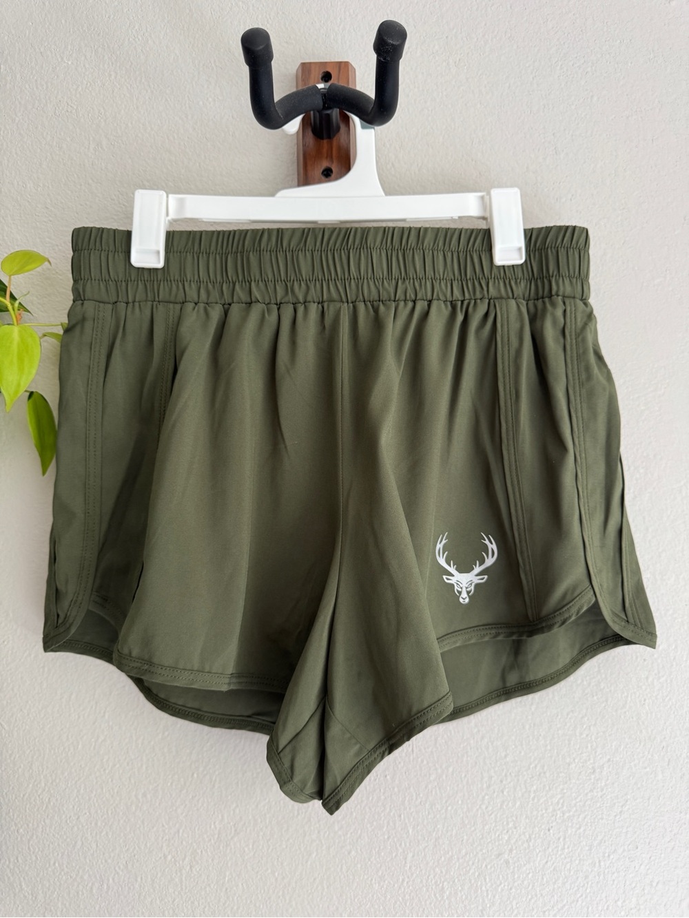 NWOT Bucked Up Athletic Olive Green Women’s Athletic Shorts
